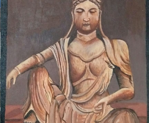 Serenity in Stillness – A Divine Acrylic Painting