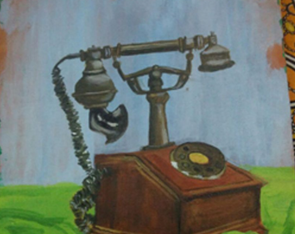 Vintage rotary telephone